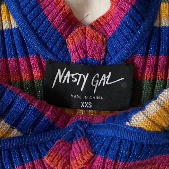 Nasty Gal sparkly multi color spaghetti tank - Picture 3 of 3